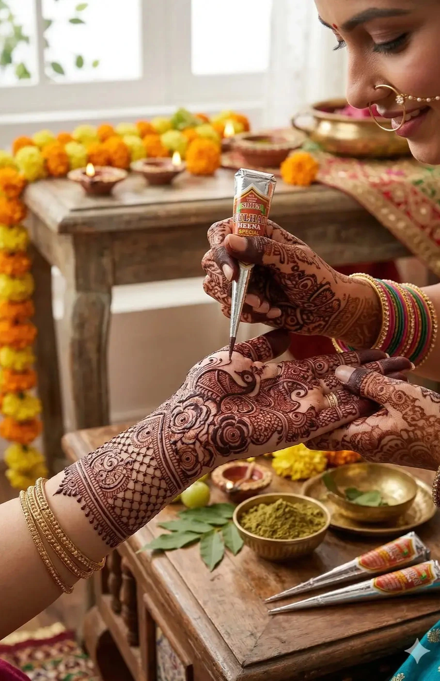 organic henna for bridal use